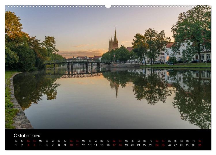 Produktbild: Eine Nacht in L&uuml;beck (hochwertiger Premium Wandkalender 2026 DIN A2 quer), Kunstdruck in Hochglanz