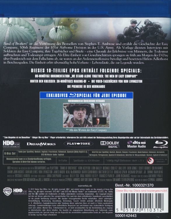 Produktbild: Band of Brothers - Box Set [6 BRs]