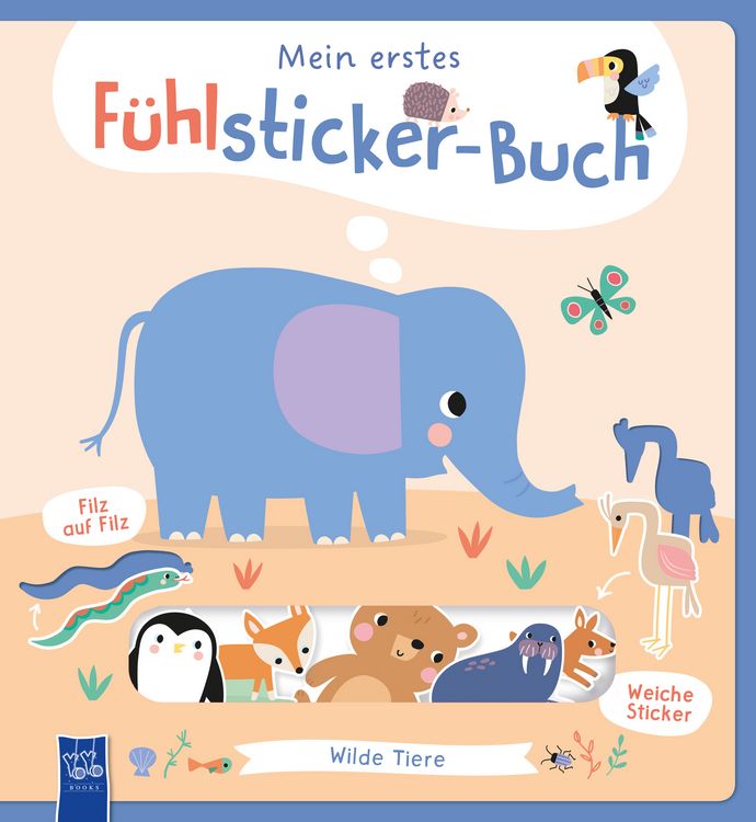 Produktbild: Mein erstes F&uuml;hlsticker-Buch - Wilde Tiere