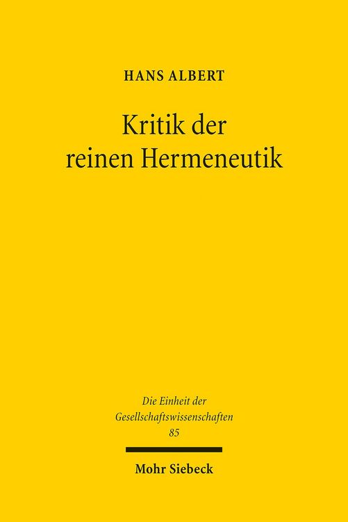 Produktbild: Kritik der reinen Hermeneutik