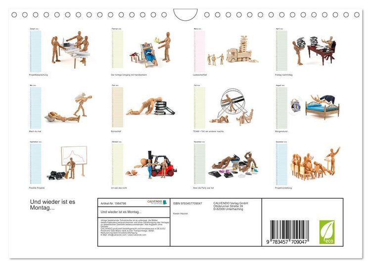 Produktbild: Und wieder ist es Montag... (Wandkalender 2026 DIN A4 quer), CALVENDO Monatskalender