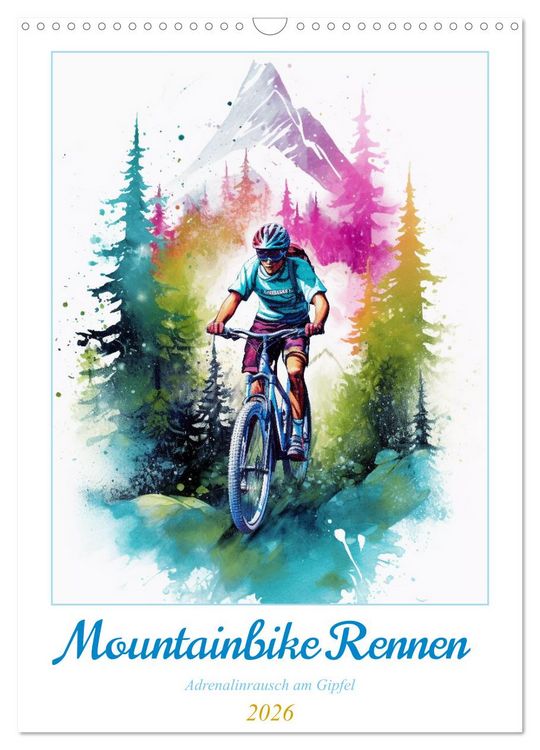 Produktbild: Mountainbike Rennen (Wandkalender 2026 DIN A3 hoch), CALVENDO Monatskalender