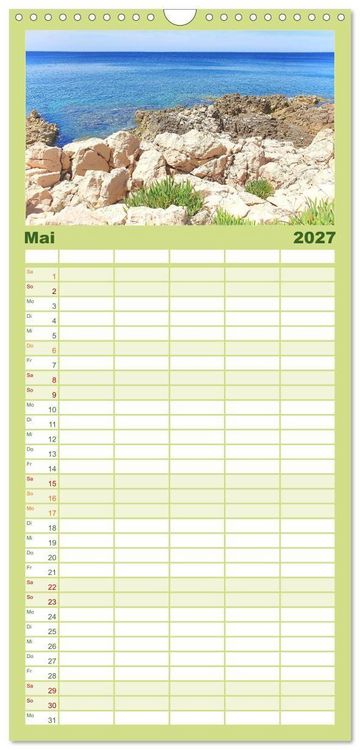 Produktbild: Familienplaner 2027 - Die Insel Cres - Raue Sch&ouml;nheit in Kroatien mit 5 Spalten (Wandkalender, 21 x 45 cm) CALVENDO