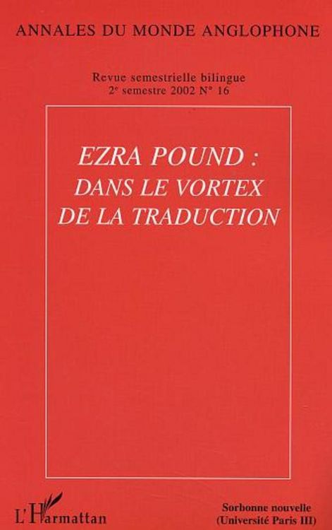 Produktbild: Ezra Pound : dans le vortex de la traduction