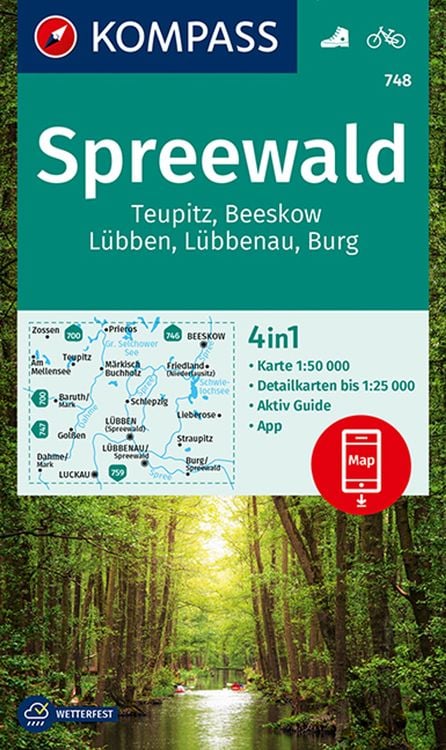 Bild vom Artikel KOMPASS Wanderkarte 748 Spreewald, Teupitz, Beeskow, Lübben, vom Autor Kompass-Karten GmbH