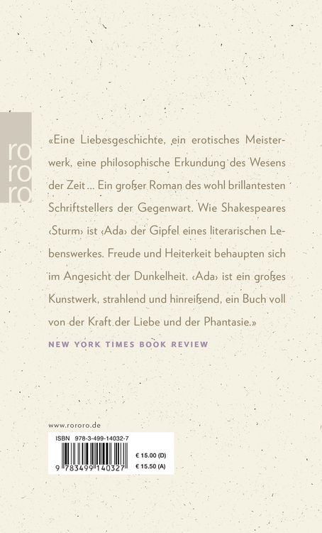 Produktbild: Ada oder Das Verlangen