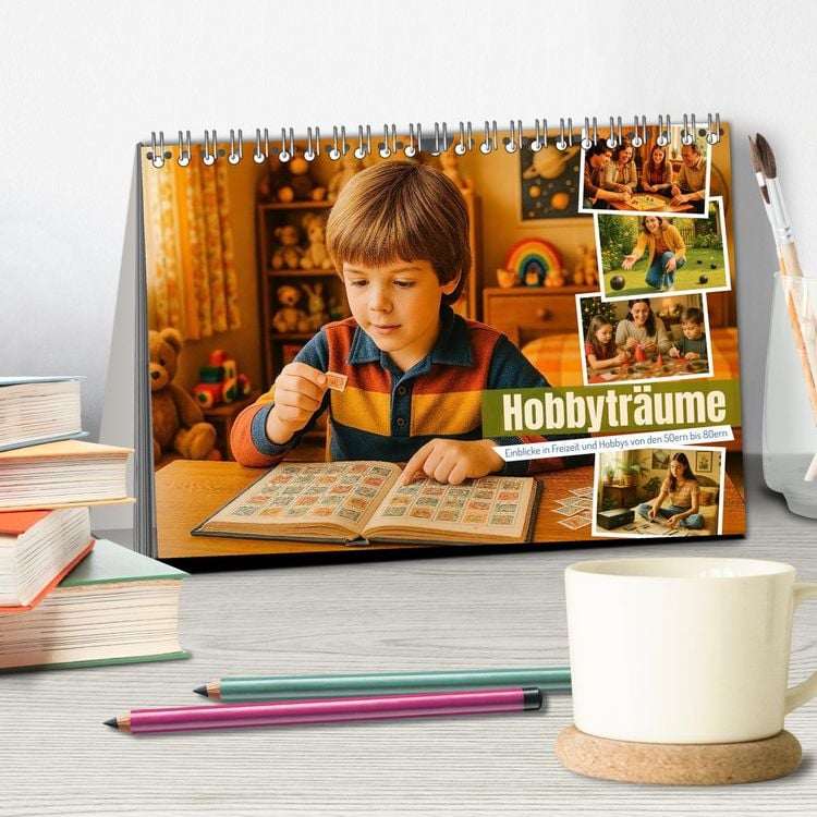 Produktbild: Hobbytr&auml;ume - Einblicke in Freizeit und Hobbys von den 50ern bis 80ern (Tischkalender 2026 DIN A5 quer), CALVENDO Monatskalender