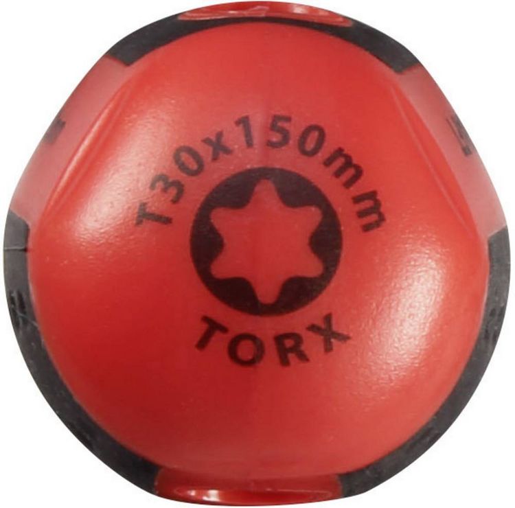Produktbild: TOOLCRAFT Werkstatt Sechsrund-Schraubendreher Gr&ouml;&szlig;e (Schraubendreher) T 30 Klingenl&auml;nge: 150 mm DIN ISO 8764 1 St.