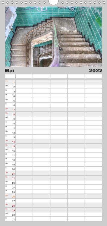 Produktbild: Familienplaner Lost Places in Deutschland (Wandkalender 2022 , 21 cm x 45 cm, hoch)