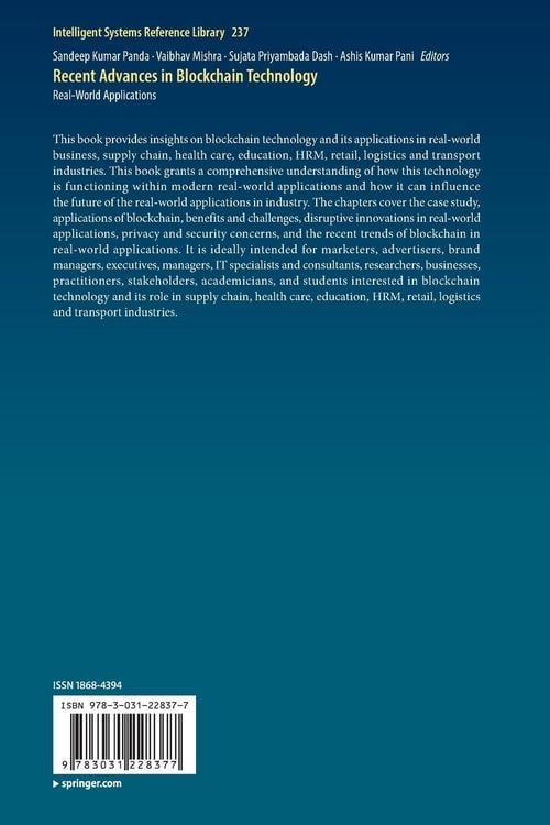 Produktbild: Recent Advances in Blockchain Technology