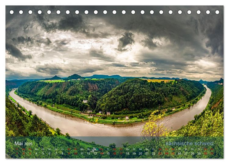 Produktbild: der elbestrom landschaft (Tischkalender 2026 DIN A5 quer), CALVENDO Monatskalender