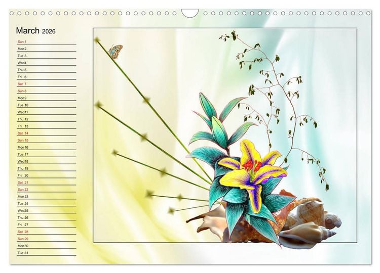 Produktbild: Enchanting Ikebana (Wall Calendar 2026 DIN A3 landscape), CALVENDO 12 Month Wall Calendar