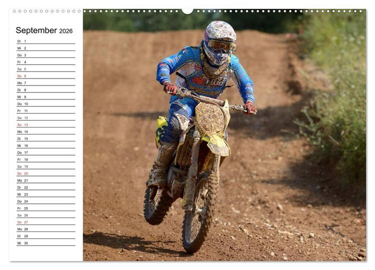 Produktbild: Motocross - Terminplaner (hochwertiger Premium Wandkalender 2026 DIN A2 quer), Kunstdruck in Hochglanz