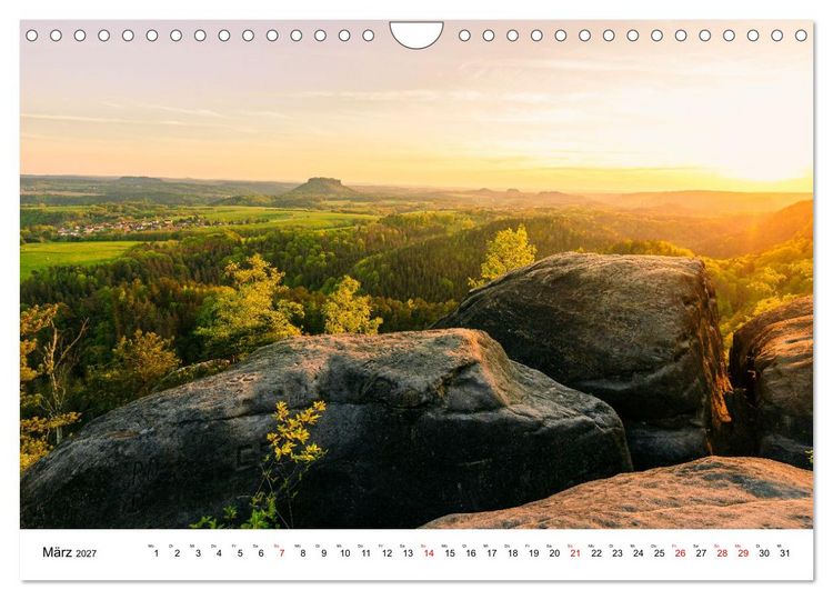 Produktbild: S&auml;chsische Schweiz - Wandern im Elbsandsteingebirge (Wandkalender 2027 DIN A4 quer), CALVENDO Monatskalender