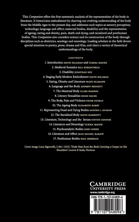 Produktbild: The Cambridge Companion to the Body in Literature
