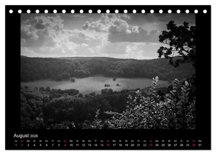 Produktbild: Harz-Bilder in monochrome (Tischkalender 2026 DIN A5 quer), CALVENDO Monatskalender