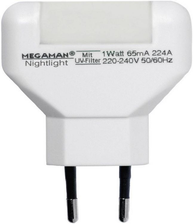 Produktbild: Megaman MM001 MM001 LED-Nachtlicht Rechteckig LED Warmwei&szlig; Wei&szlig;