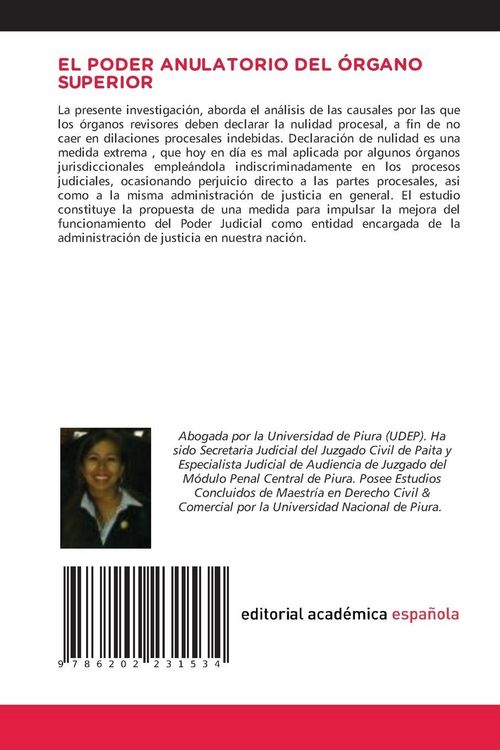 Produktbild: El Poder Anulatorio Del &Oacute;rgano Superior