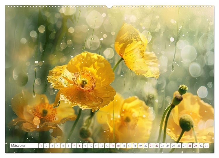 Produktbild: Bezaubernde Mohnblumen (hochwertiger Premium Wandkalender 2026 DIN A2 quer), Kunstdruck in Hochglanz