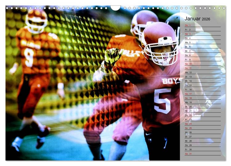 Produktbild: HEROES - American Football (Wandkalender 2026 DIN A3 quer), CALVENDO Monatskalender