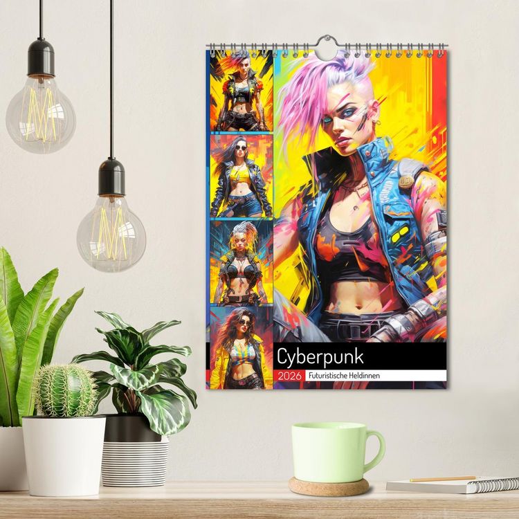 Produktbild: Cyberpunk. Futuristische Heldinnen (Wandkalender 2026 DIN A4 hoch), CALVENDO Monatskalender
