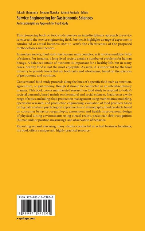 Produktbild: Service Engineering for Gastronomic Sciences