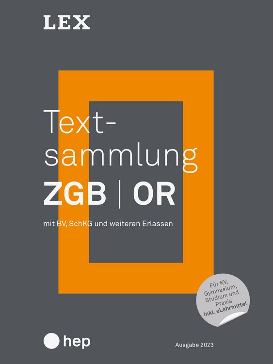 Produktbild: Textsammlung ZGB OR (Print inkl. eLehrmittel)