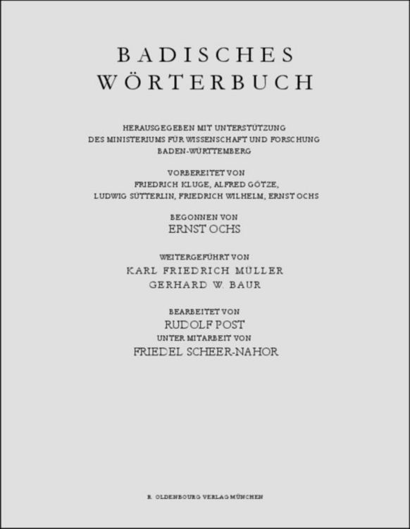 Produktbild: Badisches W&ouml;rterbuch / N&ndash;narricht