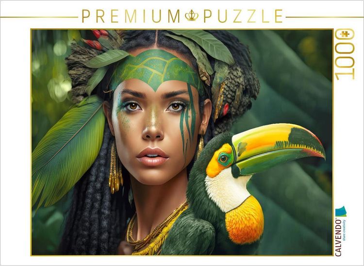 Produktbild: CALVENDO Puzzle Junge Frau | 1000 Teile Lege-Gr&ouml;&szlig;e 64x48cm Foto-Puzzle f&uuml;r gl&uuml;ckliche Stunden