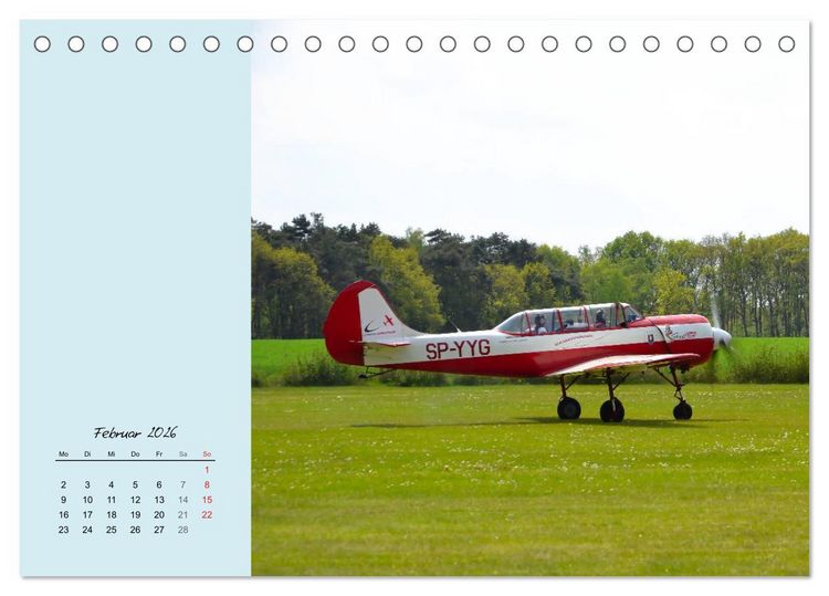 Produktbild: Sportliche Kunstflieger (Tischkalender 2026 DIN A5 quer), CALVENDO Monatskalender