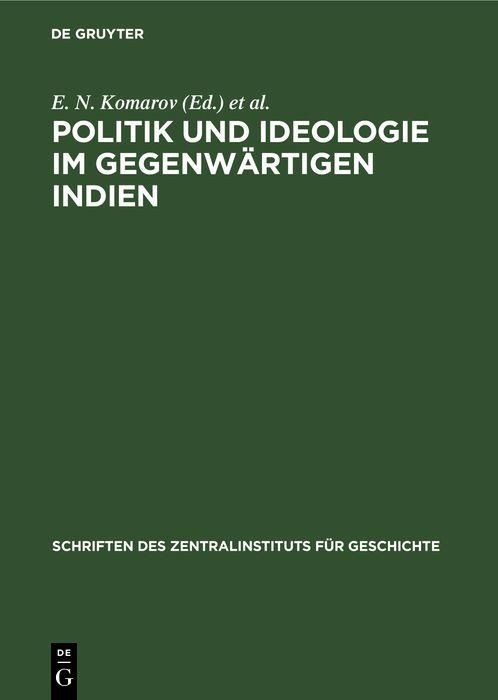 Produktbild: Politik und Ideologie im gegenw&auml;rtigen Indien