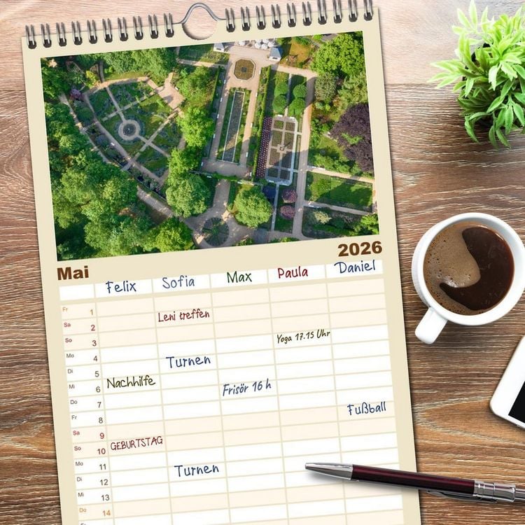 Produktbild: Familienplaner 2026 - Die Lausitz - Region im Wandel mit 5 Spalten (Wandkalender, 21 x 45 cm) CALVENDO