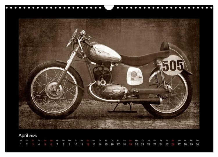 Produktbild: Motorrad Oldtimer (Wandkalender 2026 DIN A3 quer), CALVENDO Monatskalender