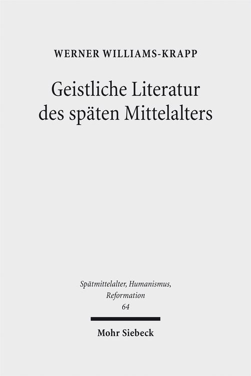 Produktbild: Geistliche Literatur des sp&auml;ten Mittelalters