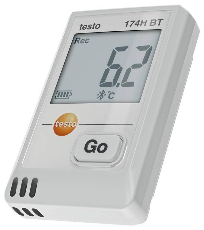Produktbild: Testo 0572 1743 01 174 H &nbsp;BT Temperatur-Datenlogger, Luftfeuchte-Datenlogger Messgr&ouml;&szlig;e Temperatur, Luftfeuchtigkeit -20 bis +70&deg;C