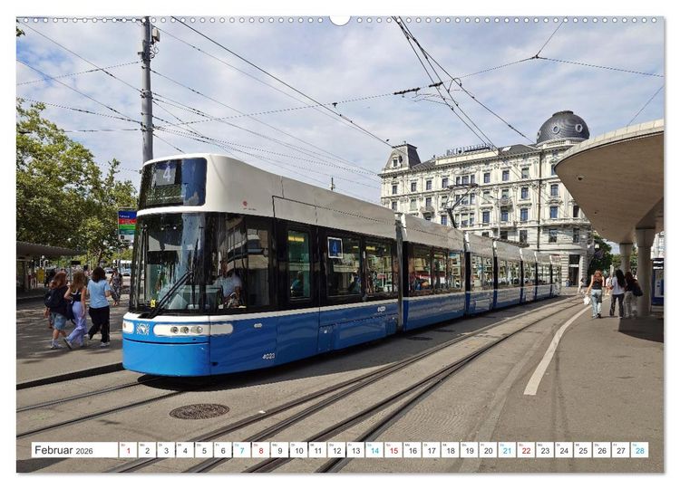 Produktbild: Die Z&uuml;rcher Tram (Wandkalender 2026 DIN A2 quer), CALVENDO Monatskalender