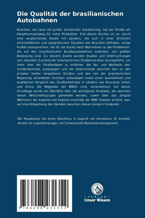 Produktbild: Die Qualit&auml;t der brasilianischen Autobahnen