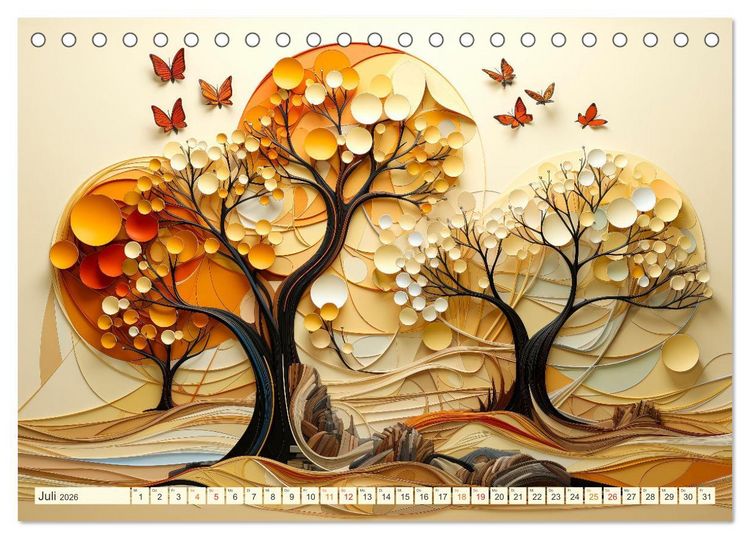 Produktbild: Baum Kunst (Tischkalender 2026 DIN A5 quer), CALVENDO Monatskalender