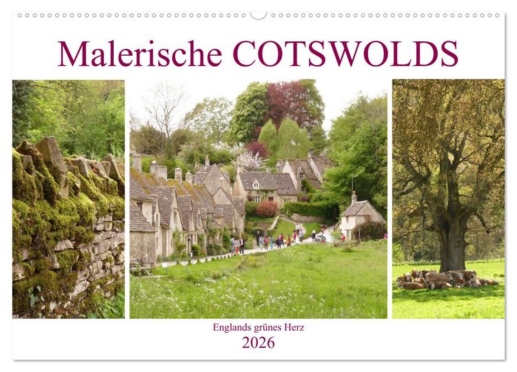 Produktbild: Malerische Cotswolds (Wandkalender 2026 DIN A2 quer), CALVENDO Monatskalender