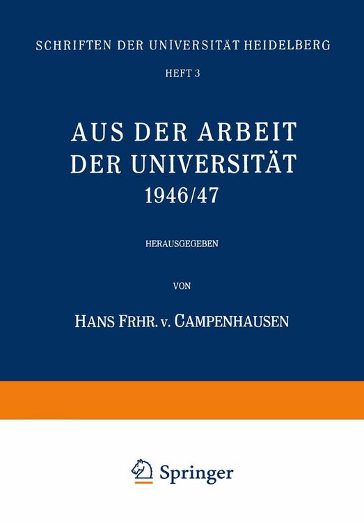 Produktbild: Aus der Arbeit der Universit&auml;t 1946/47