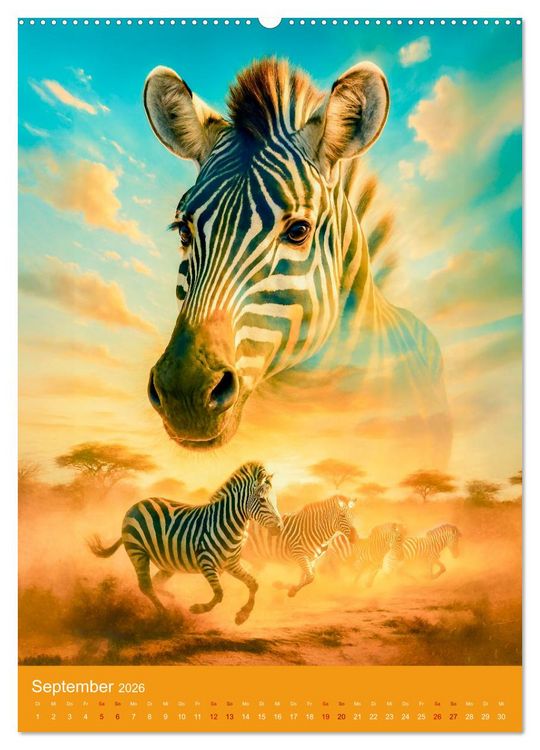 Produktbild: Afrikas wilde Seele - Magische Tierwelt im Portr&auml;t (Wandkalender 2026 DIN A2 hoch), CALVENDO Monatskalender
