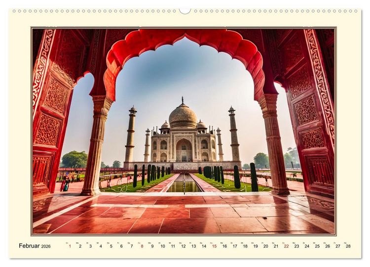 Produktbild: Tradition und Kultur in Indien (hochwertiger Premium Wandkalender 2026 DIN A2 quer), Kunstdruck in Hochglanz