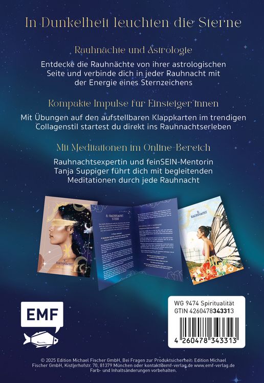 Produktbild: Kartenset: 12 N&auml;chte, 12 Zeichen | Rauhn&auml;chte und Astrologie bewusst erleben &ndash; mit Ritualen, Affirmationen und Videomeditationen