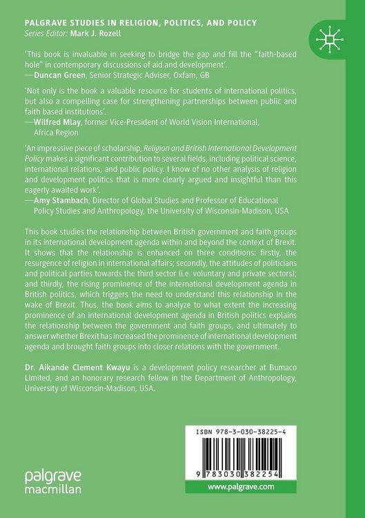 Produktbild: Religion and British International Development Policy