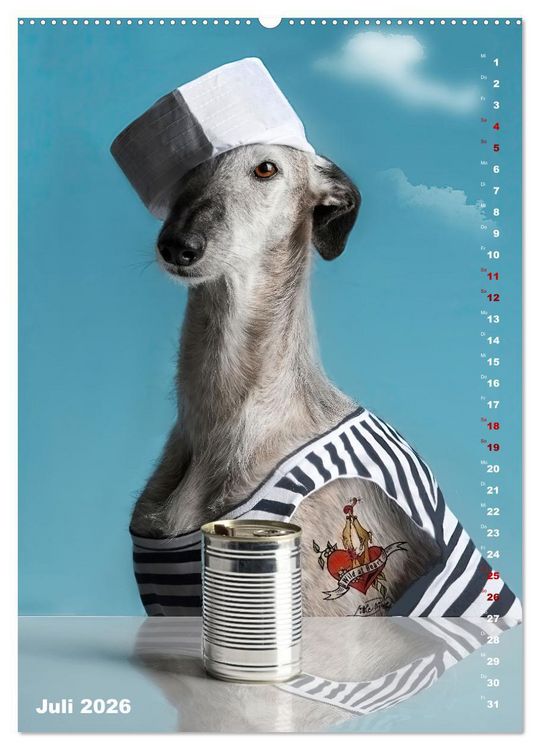 Produktbild: dogmuse deluxe (Wandkalender 2026 DIN A2 hoch), CALVENDO Monatskalender