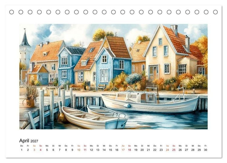 Produktbild: D&auml;nemark - Wind, Meer und stille Orte (Tischkalender 2027 DIN A5 quer), CALVENDO Monatskalender