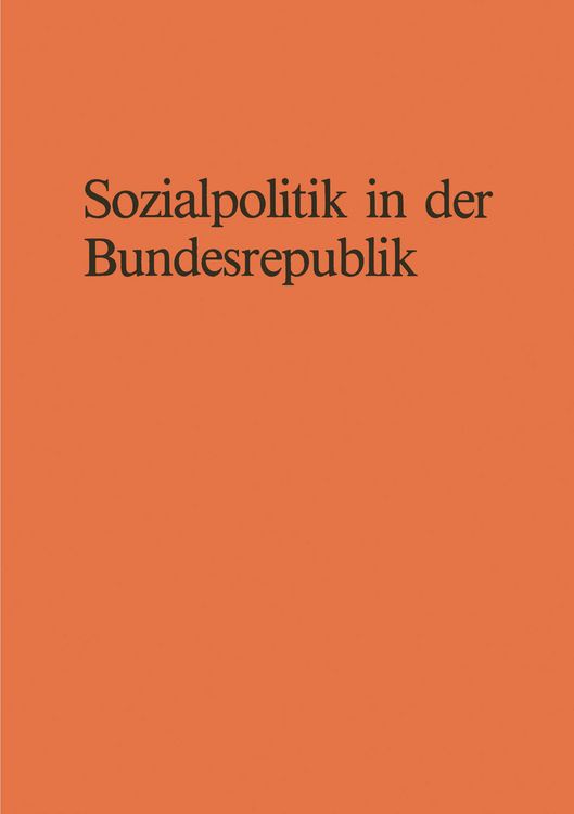 Produktbild: Sozialpolitik in der Bundesrepublik