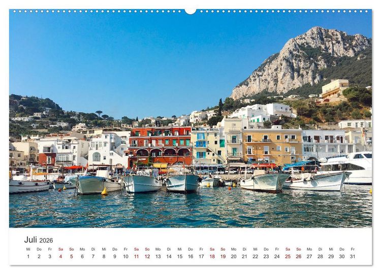 Produktbild: Capri - Im Golf von Neapel. (hochwertiger Premium Wandkalender 2026 DIN A2 quer), Kunstdruck in Hochglanz