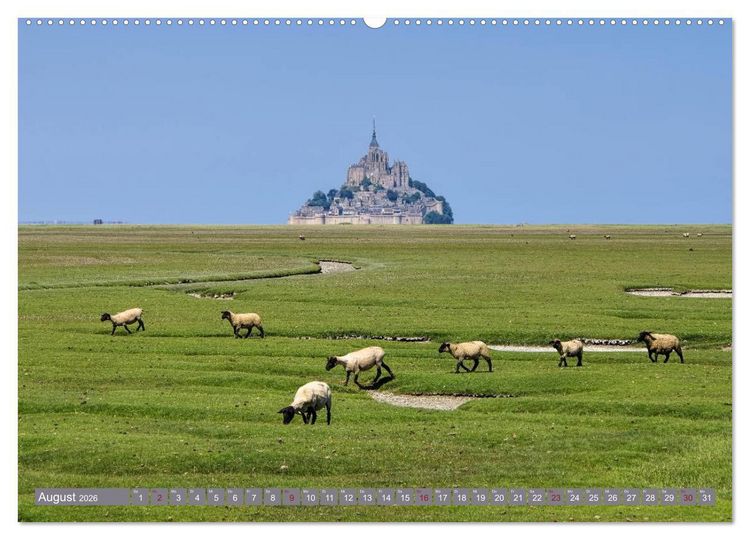 Produktbild: Le Mont-Saint-Michel - Sagenumwobener Klosterberg im Watt (Wandkalender 2026 DIN A2 quer), CALVENDO Monatskalender