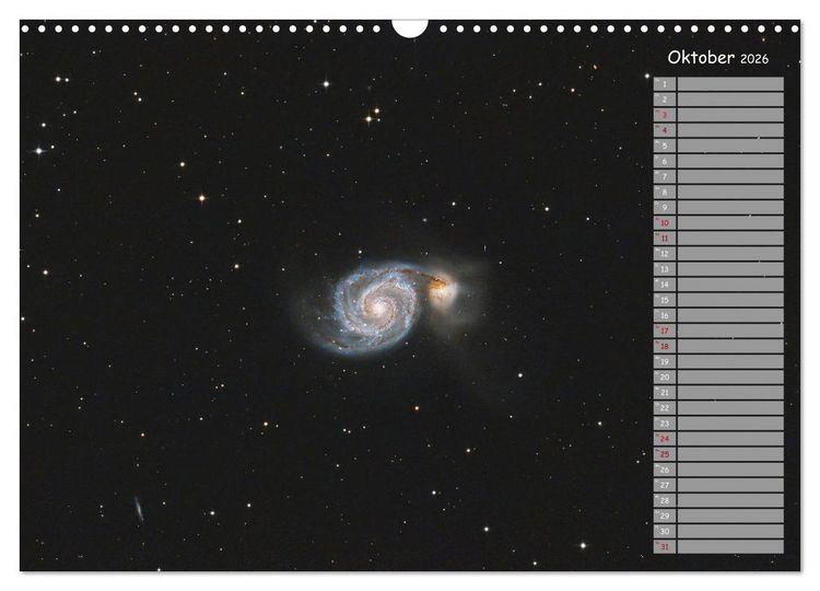 Produktbild: Deep-Sky Amateurastronomie (Wandkalender 2026 DIN A3 quer), CALVENDO Monatskalender